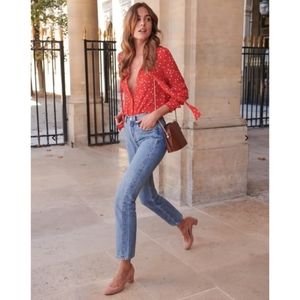 Sézane Silk Floral Top